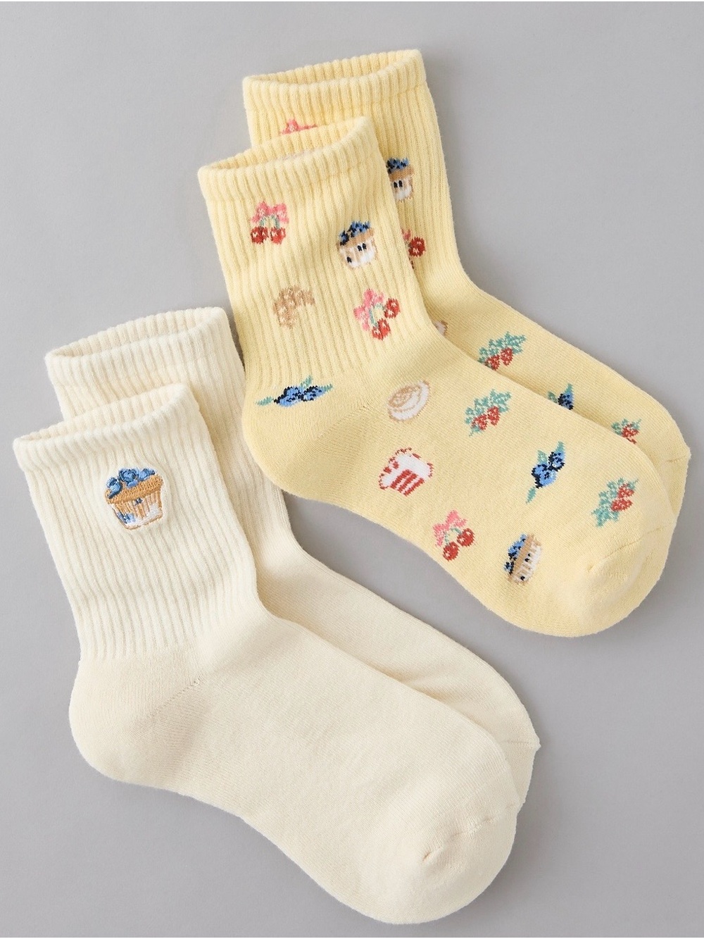 AE Breakfast Graphic
Cropped Crew Socks 2-Pack